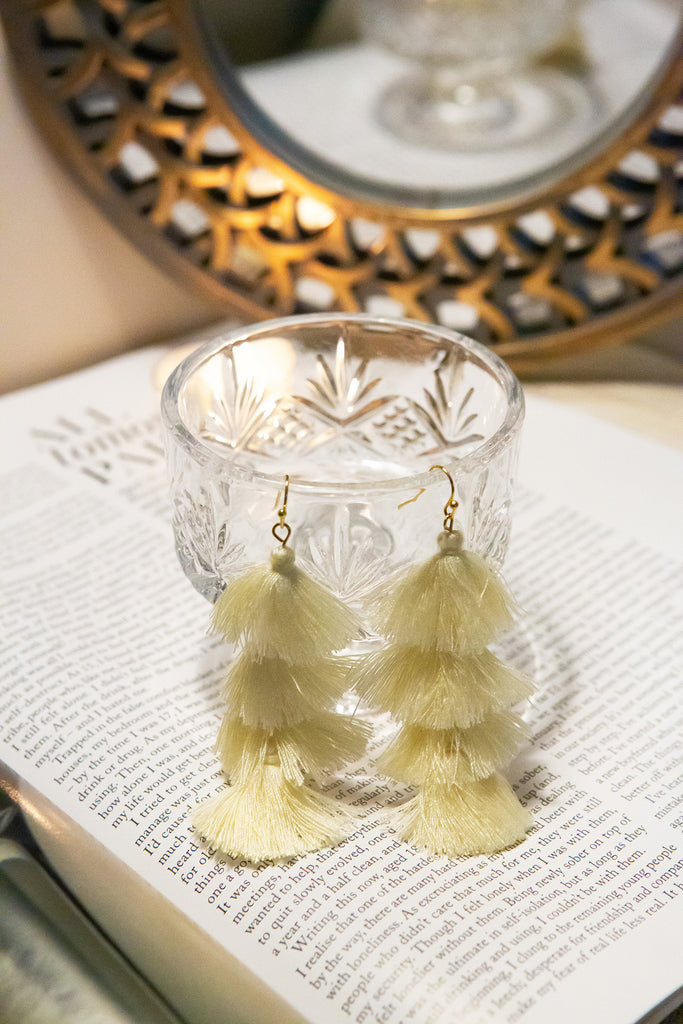 Tiered Tasseled Earrings - Rare Lilie